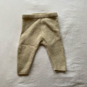Petit Bateau size 6 month cream knit pants